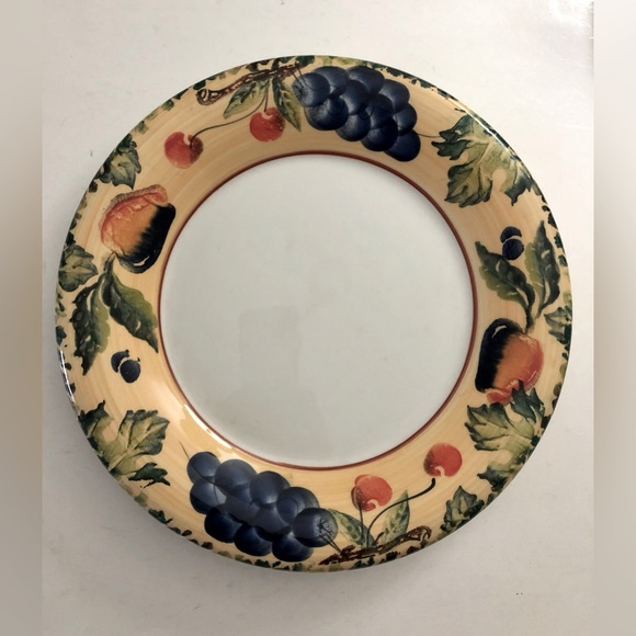 Colorful Made in Italy Autumn/Fruit Pattern Large Dinner/Serving Plate - Picture 11 of 11